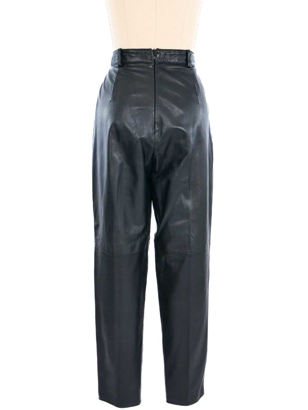 Versus By Gianni Versace Leather Trousers - image 3