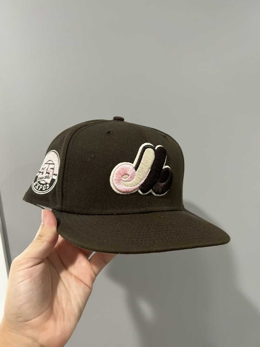 New Era Montreal Expos Fitted Mocha Pink Uv 7 1/2 - image 1