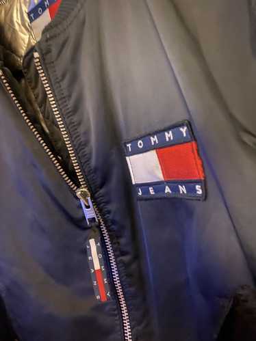 Tommy Hilfiger Summer Collection Navy Blue Bomber Jacket! (Reversible)  Never worn w/ Tags Selling retail for 169.99 Offer price $110.00 or best o  for Sale in Riverside, CA - OfferUp
