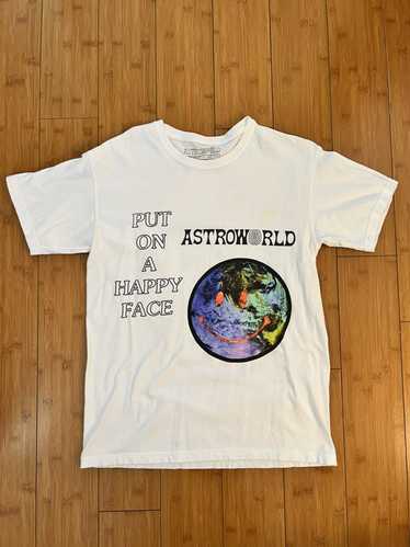 Travis Scott Astroworld Happy Smiley Face T-Shirt Cheap