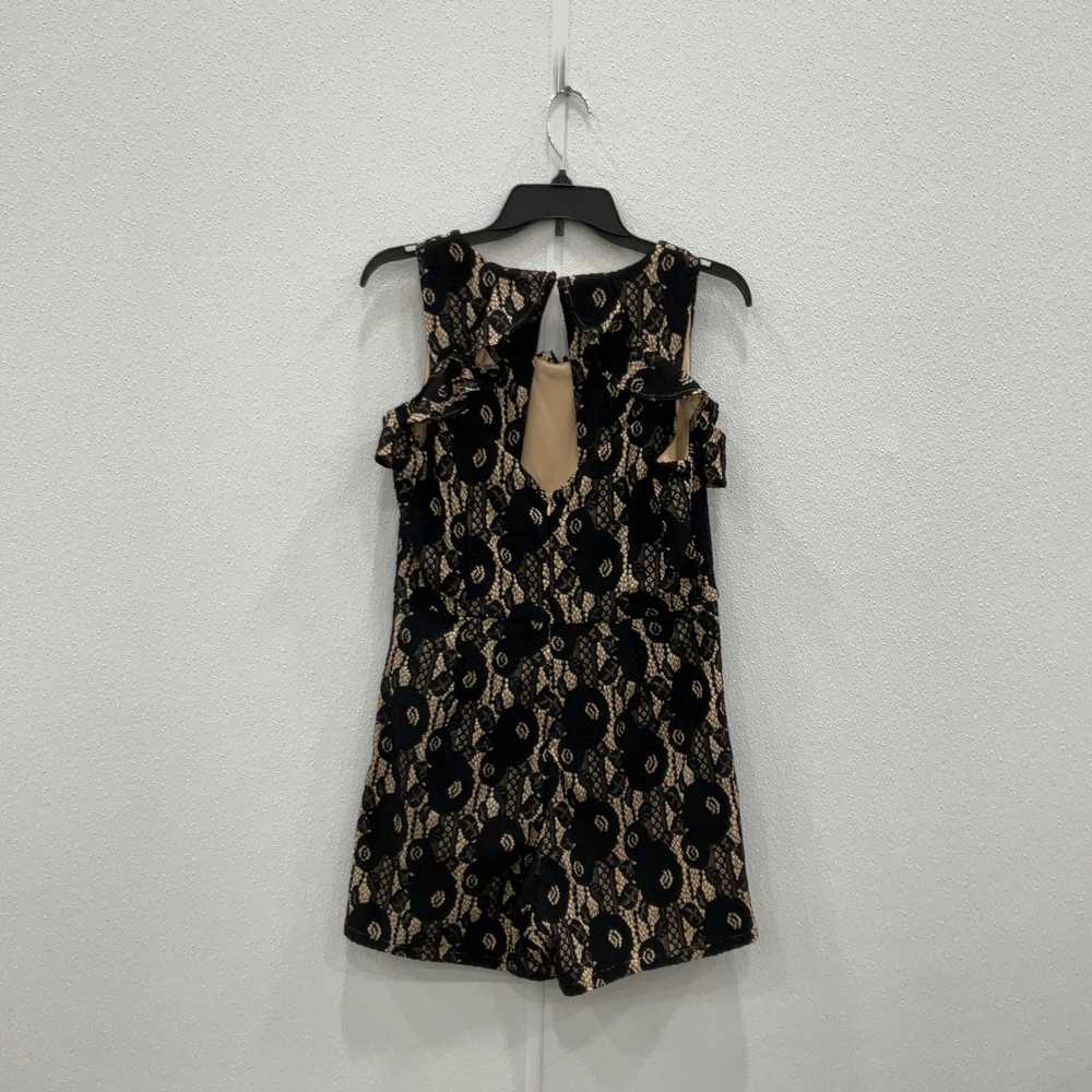 Francesca's Womens Black Beige Animal Print Butto… - image 2