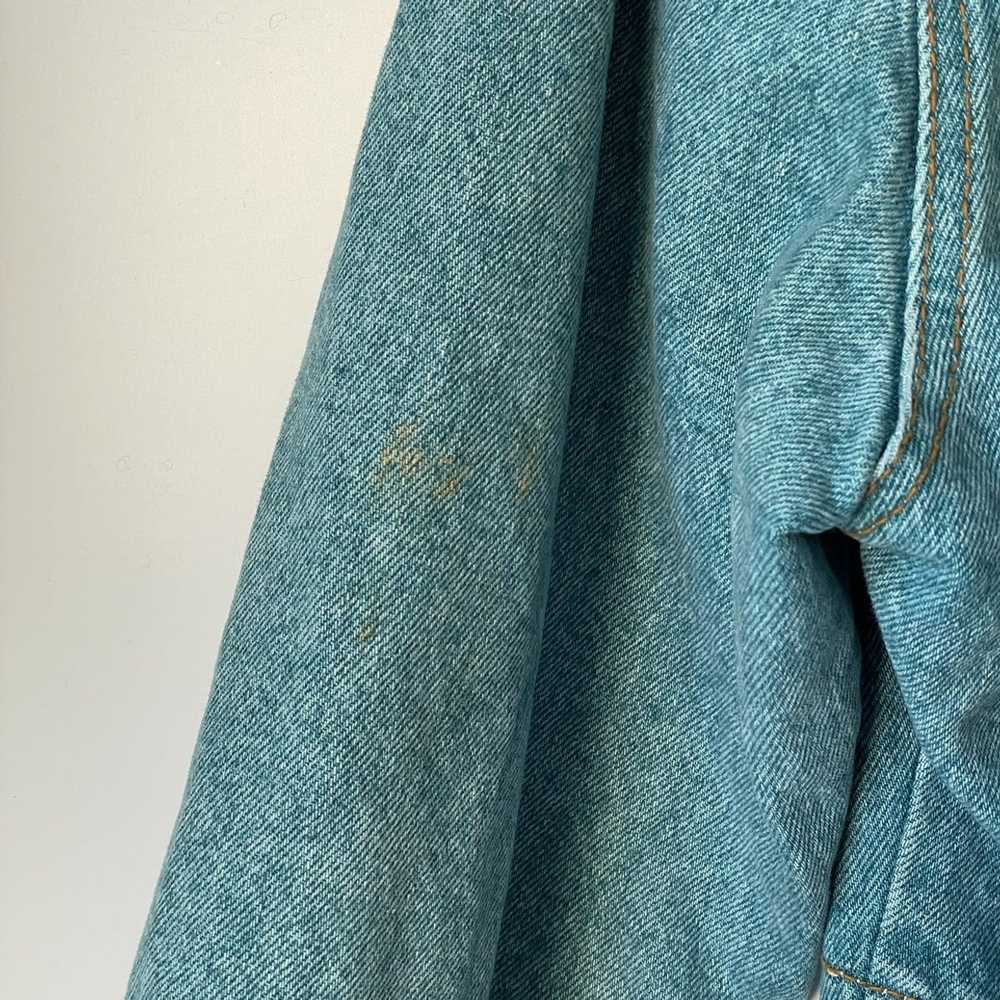 Vintage Vintage Rare Aqua Blue Denim Jean Jacket … - image 4