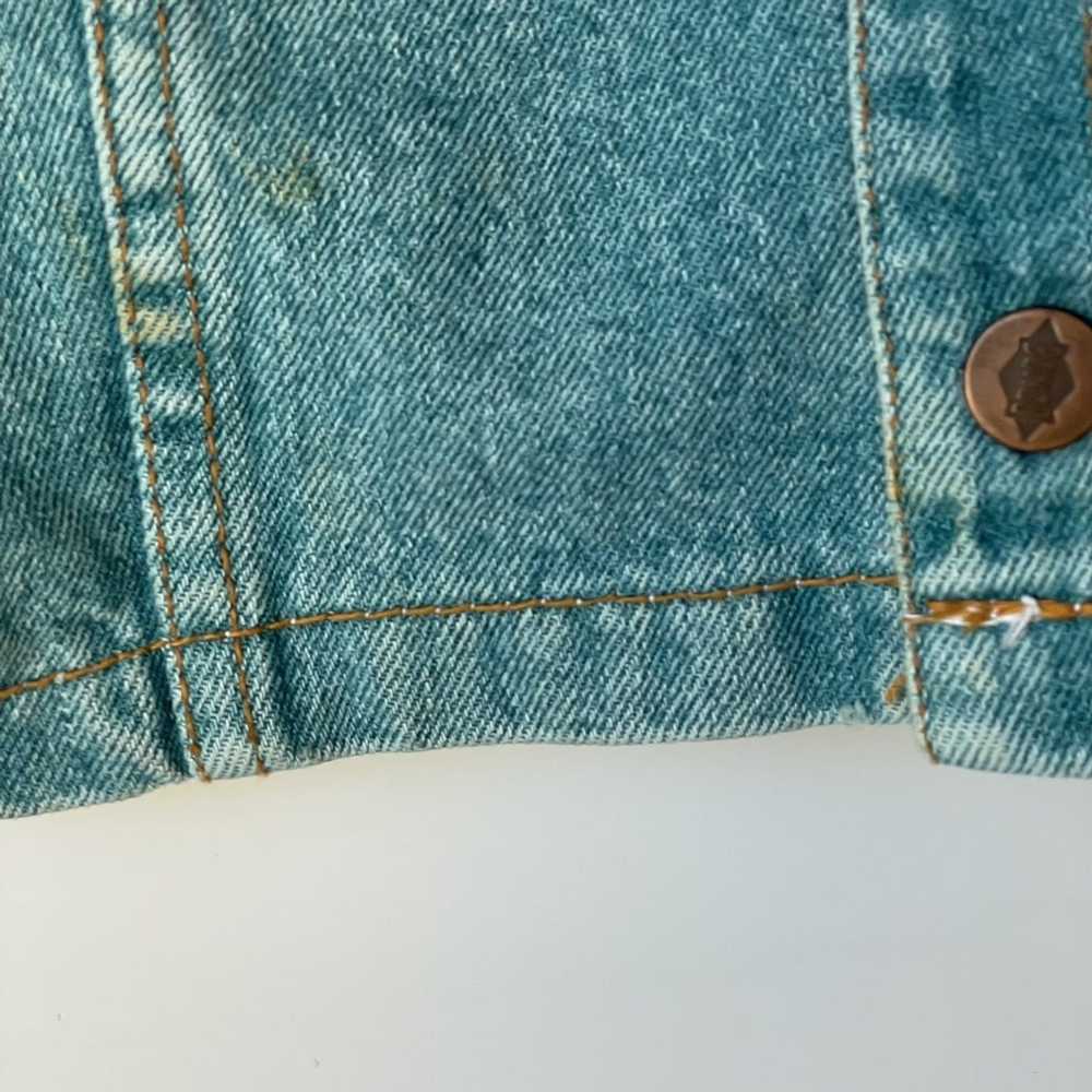 Vintage Vintage Rare Aqua Blue Denim Jean Jacket … - image 5