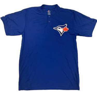 Toronto Blue Jays Majestic Genuine Grey Spell Out Short Sleeve