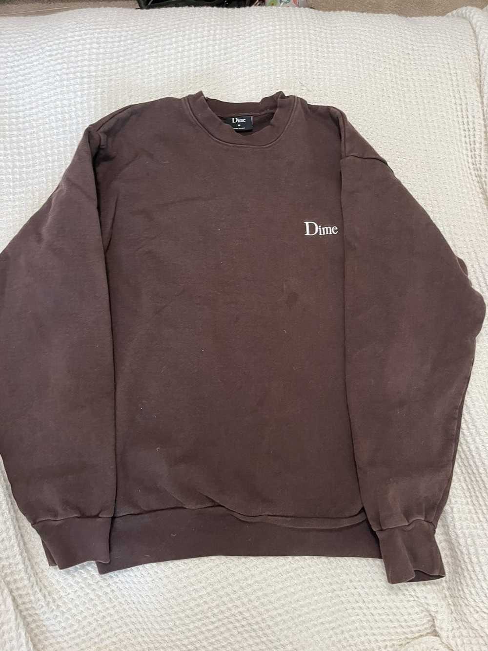 Dime Dark Brown Dime Crewneck - image 1