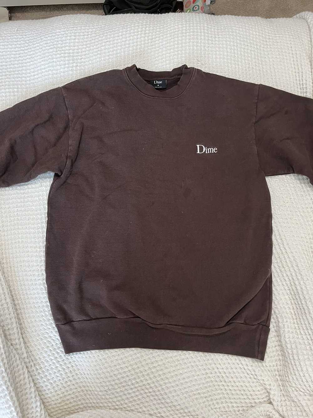 Dime Dark Brown Dime Crewneck - image 2