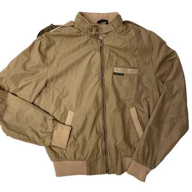 Members Only 80's Members Only Khaki Beige Bomber… - image 1