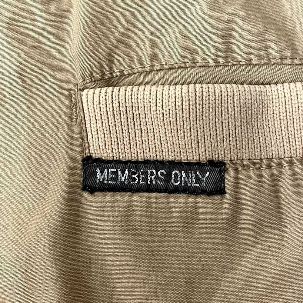 Members Only 80's Members Only Khaki Beige Bomber… - image 5