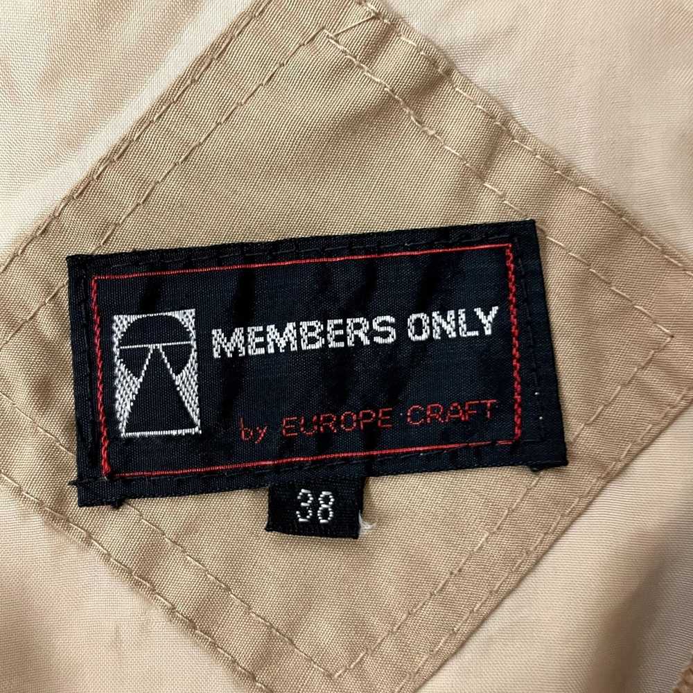 Members Only 80's Members Only Khaki Beige Bomber… - image 6