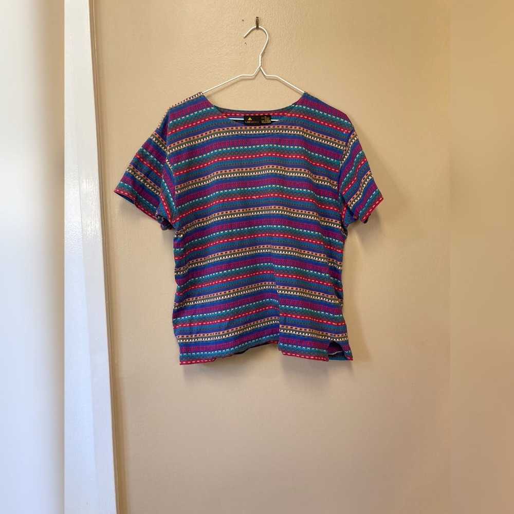 Vintage Liz Claiborne Abstract T-Shirt - image 1