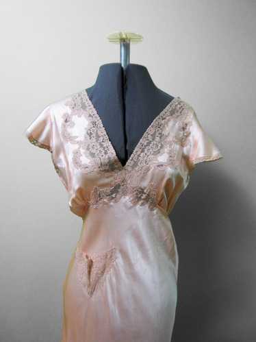 Vintage Vintage Light Pink Gown (custom made)