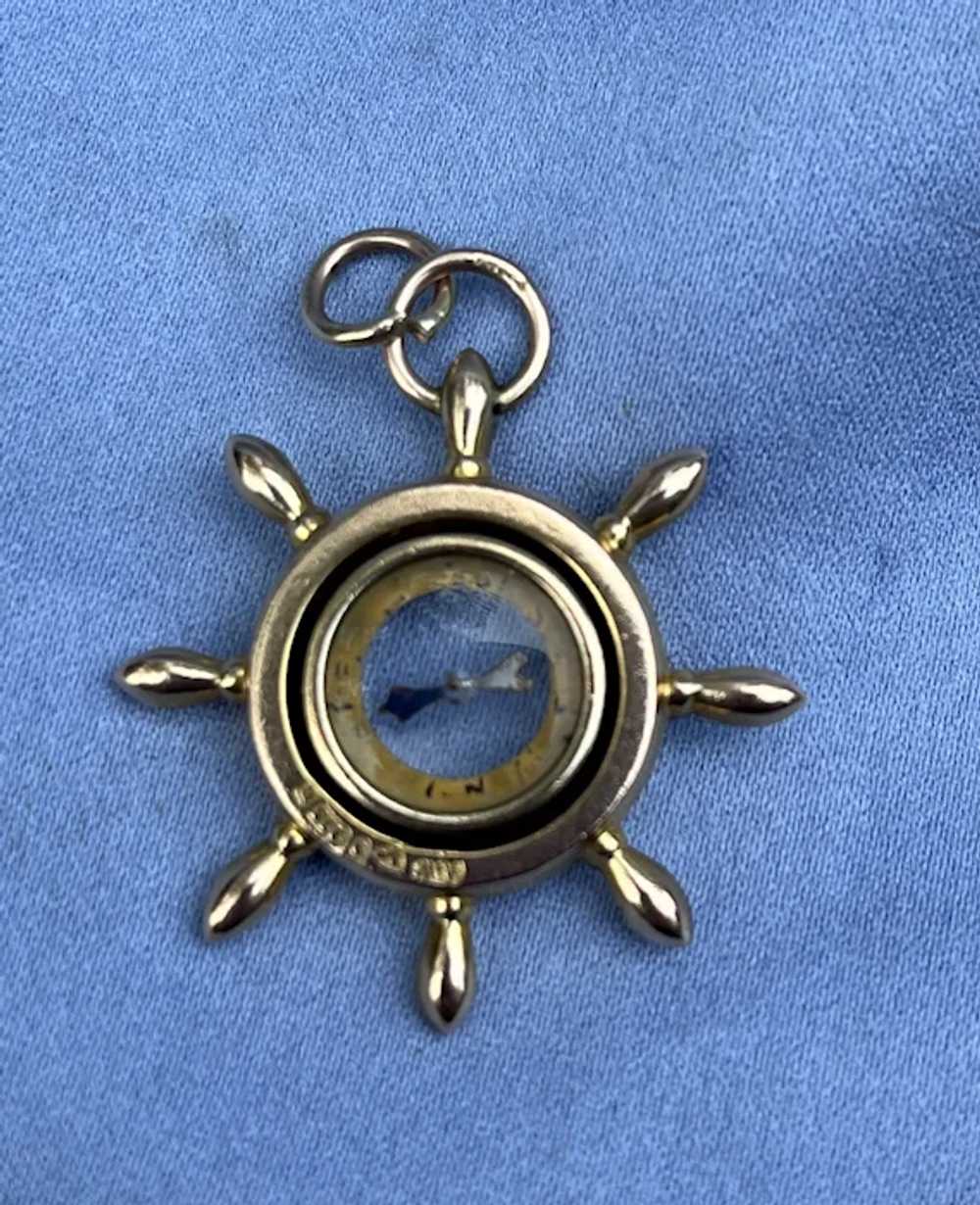 9 carat gold Compass, pendant, watch fob/Victorian - image 2