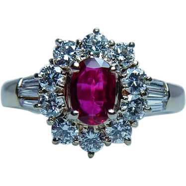Vintage H Stern Ruby Diamond 18K Gold Ring Prince… - image 1