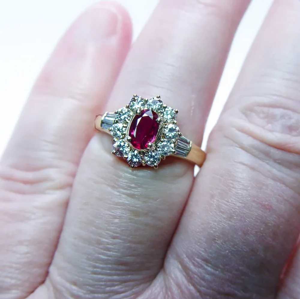 Vintage H Stern Ruby Diamond 18K Gold Ring Prince… - image 3
