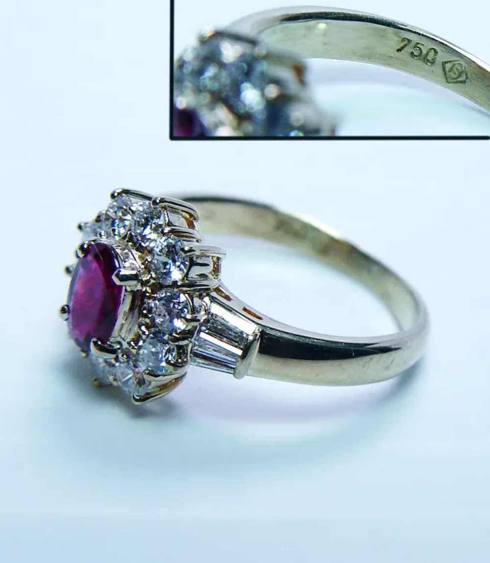Vintage H Stern Ruby Diamond 18K Gold Ring Prince… - image 5