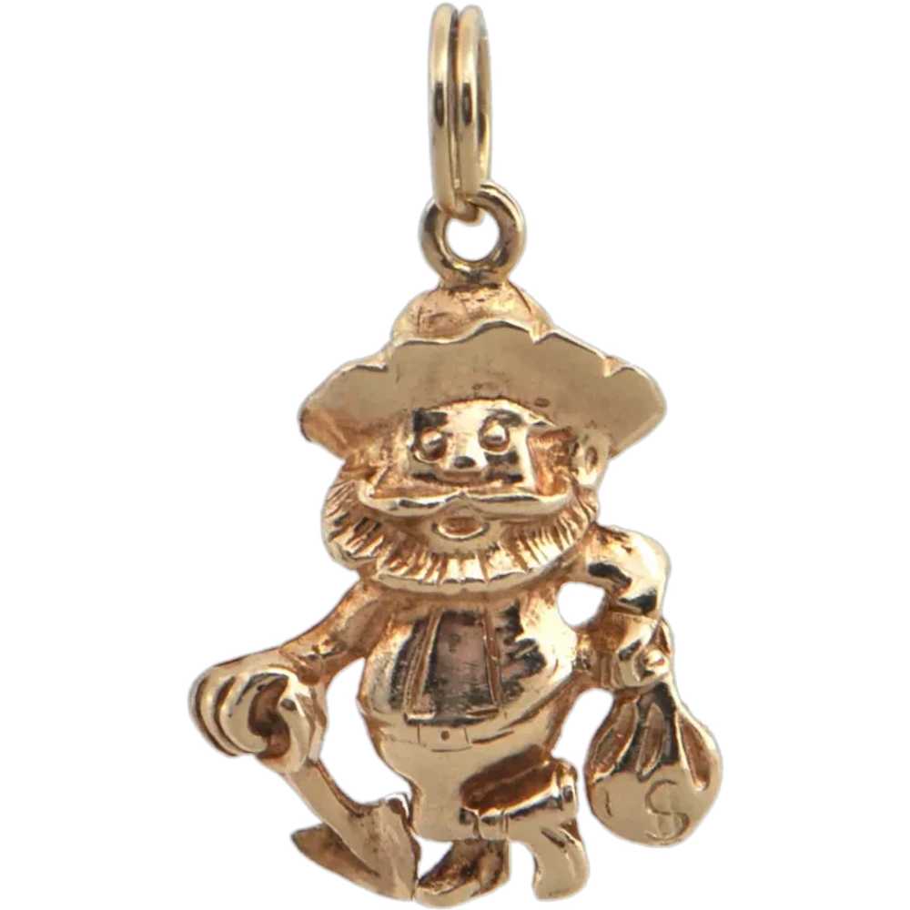 Vintage Prospector 10K Gold Charm - image 1