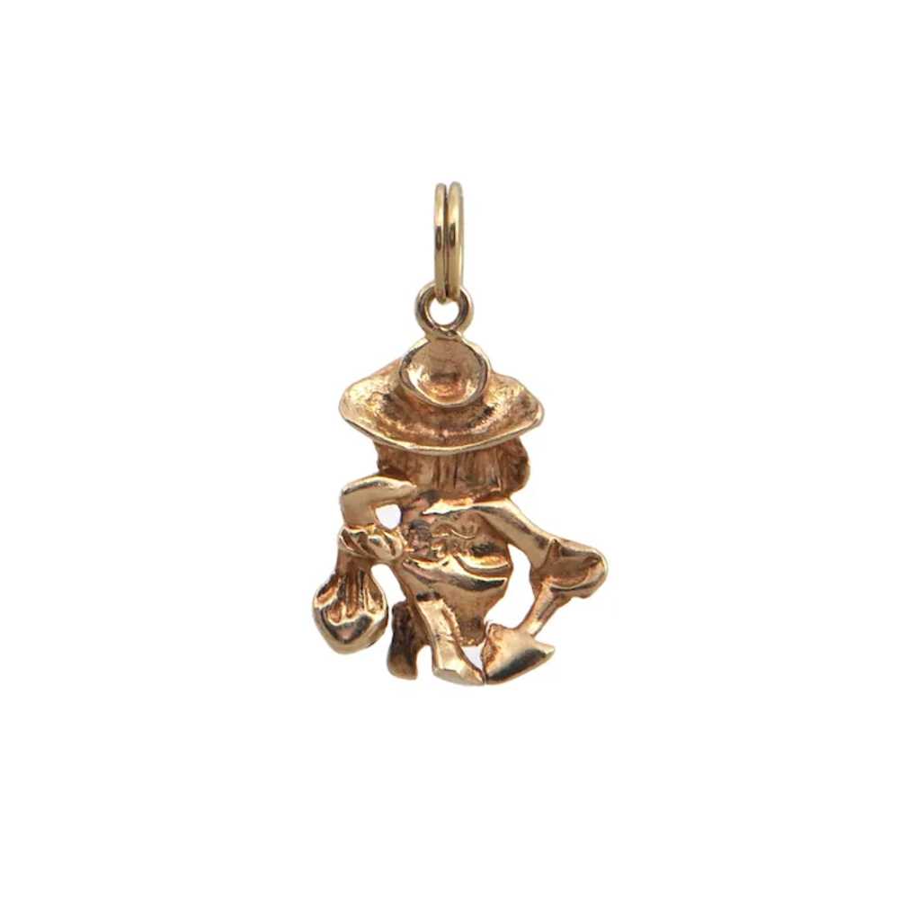 Vintage Prospector 10K Gold Charm - image 2