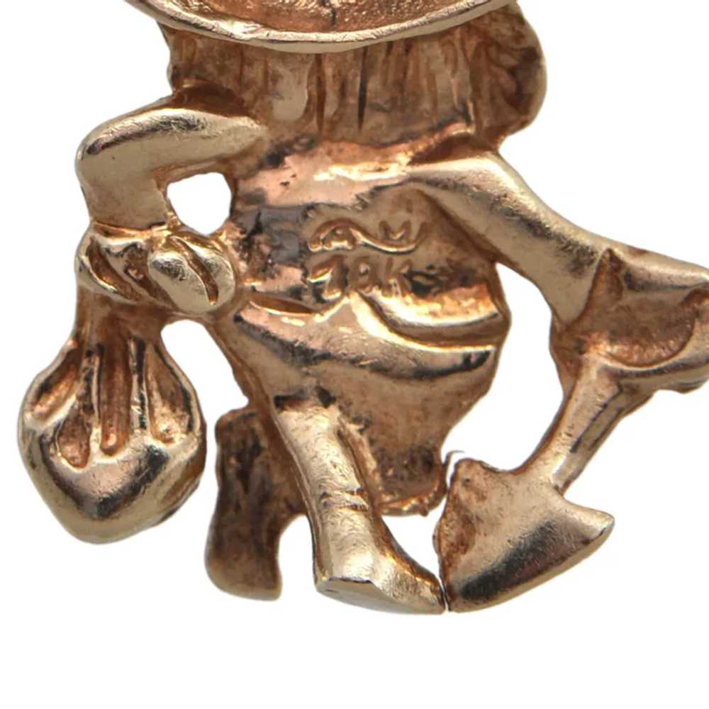 Vintage Prospector 10K Gold Charm - image 3