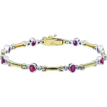 2.20ctw Ruby & .40ctw Diamond 14K Yellow and White