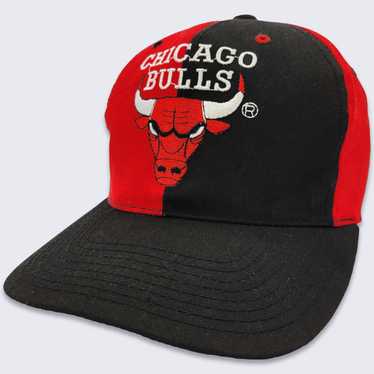Chicago Bulls Mitchell & Ness Pinwheel Snapback Hat Black/Red/White