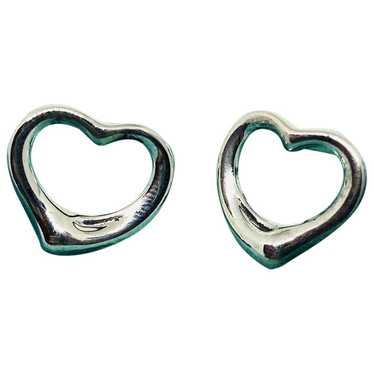 Tiffany & Co Open Heart silver earrings - image 1