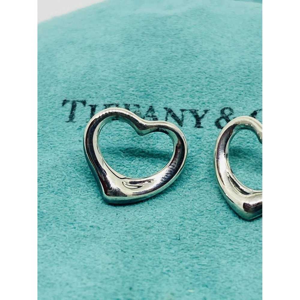 Tiffany & Co Open Heart silver earrings - image 2