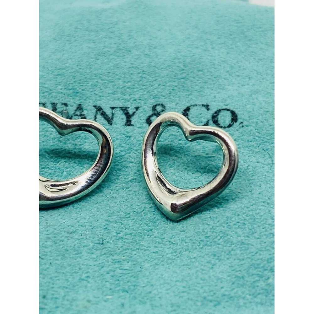 Tiffany & Co Open Heart silver earrings - image 5