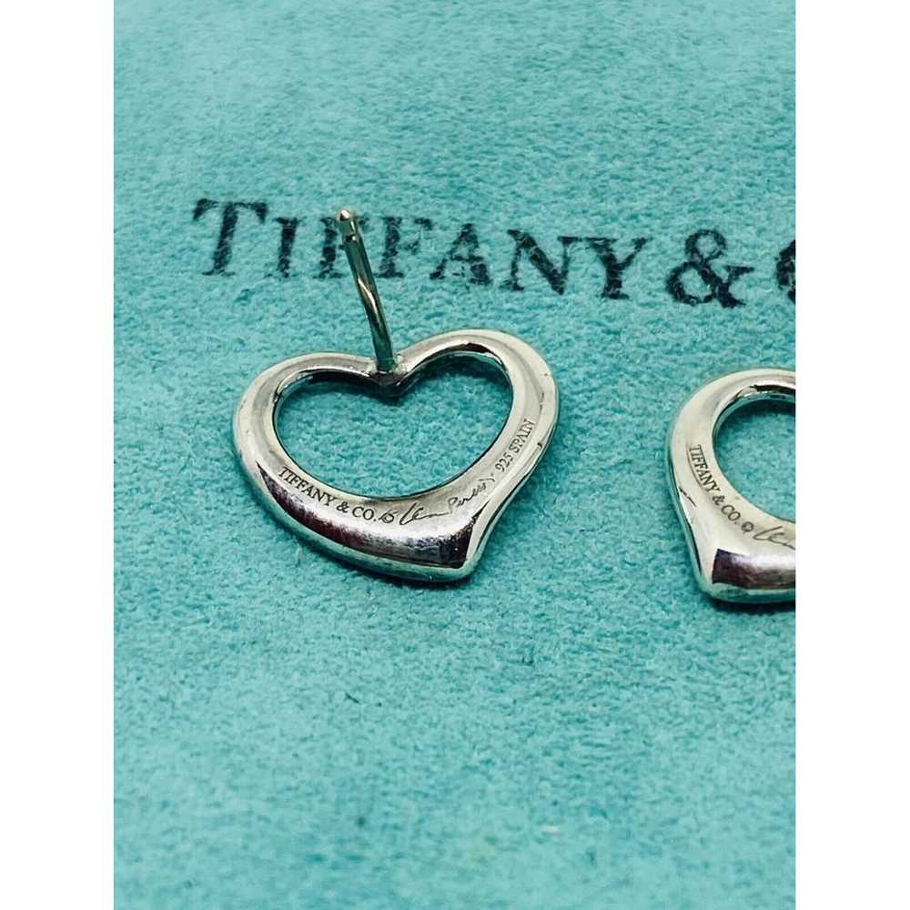 Tiffany & Co Open Heart silver earrings - image 7