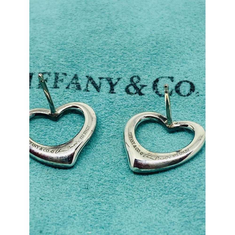 Tiffany & Co Open Heart silver earrings - image 8