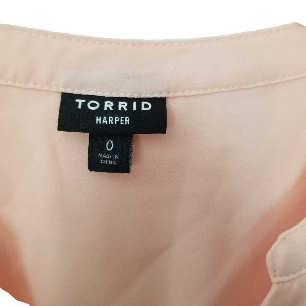 Other Torrid 0X Harper Georgette 3/4 Roll Tab Sle… - image 6