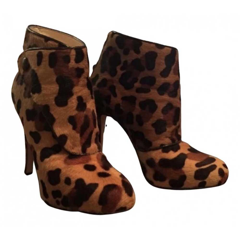 Brian Atwood Pony-style calfskin boots - image 1