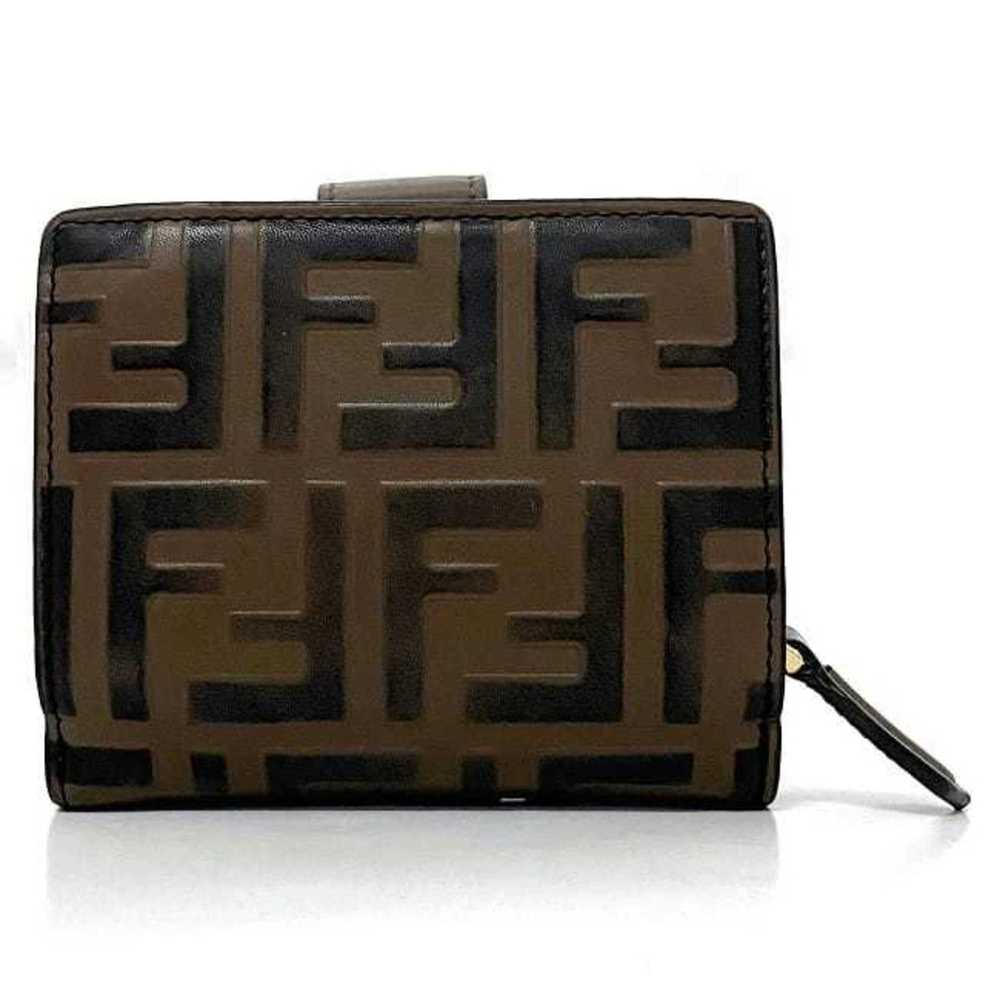 Fendi Fendi Bifold Wallet Brown Black Gold Zucca … - image 2