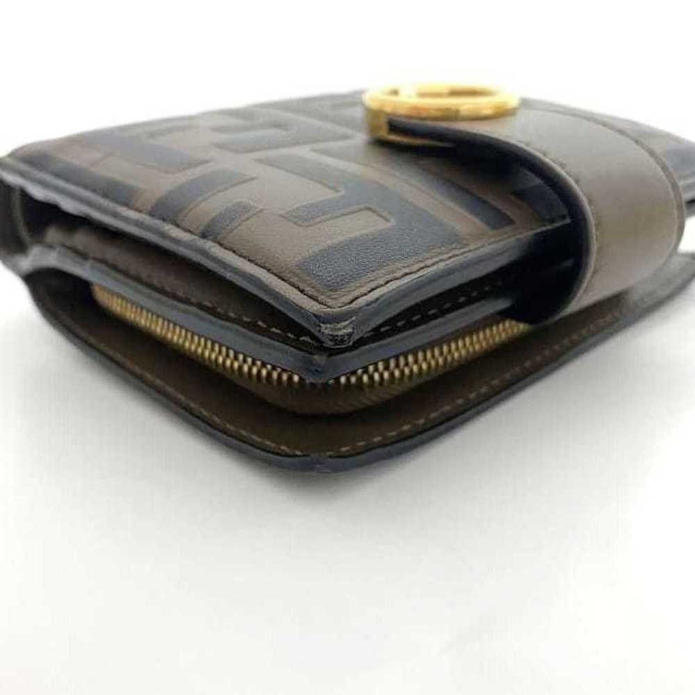 Fendi Fendi Bifold Wallet Brown Black Gold Zucca … - image 3