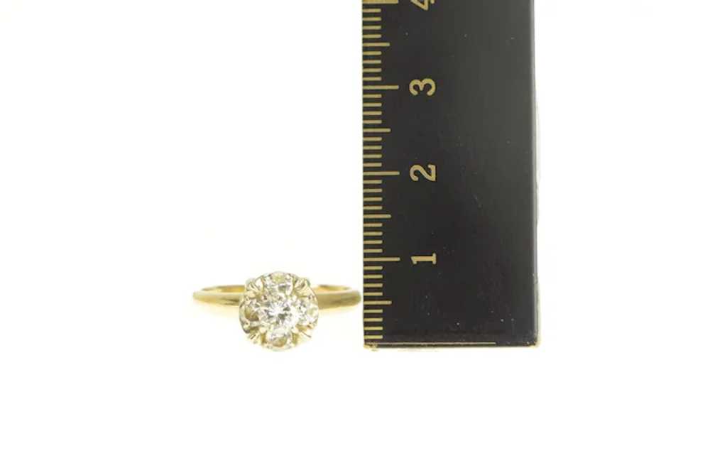 14K 0.92 Ctw 1940's Diamond Cluster Engagement Ri… - image 4