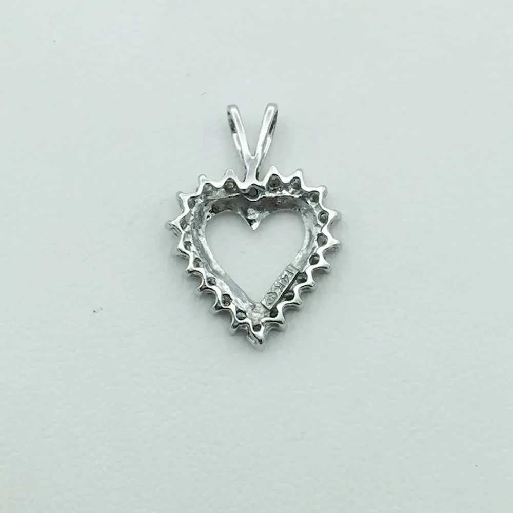14KW .50ctw Diamond Heart Pendant - image 2