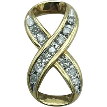 10K .35ctw Diamond Infinity Pendant