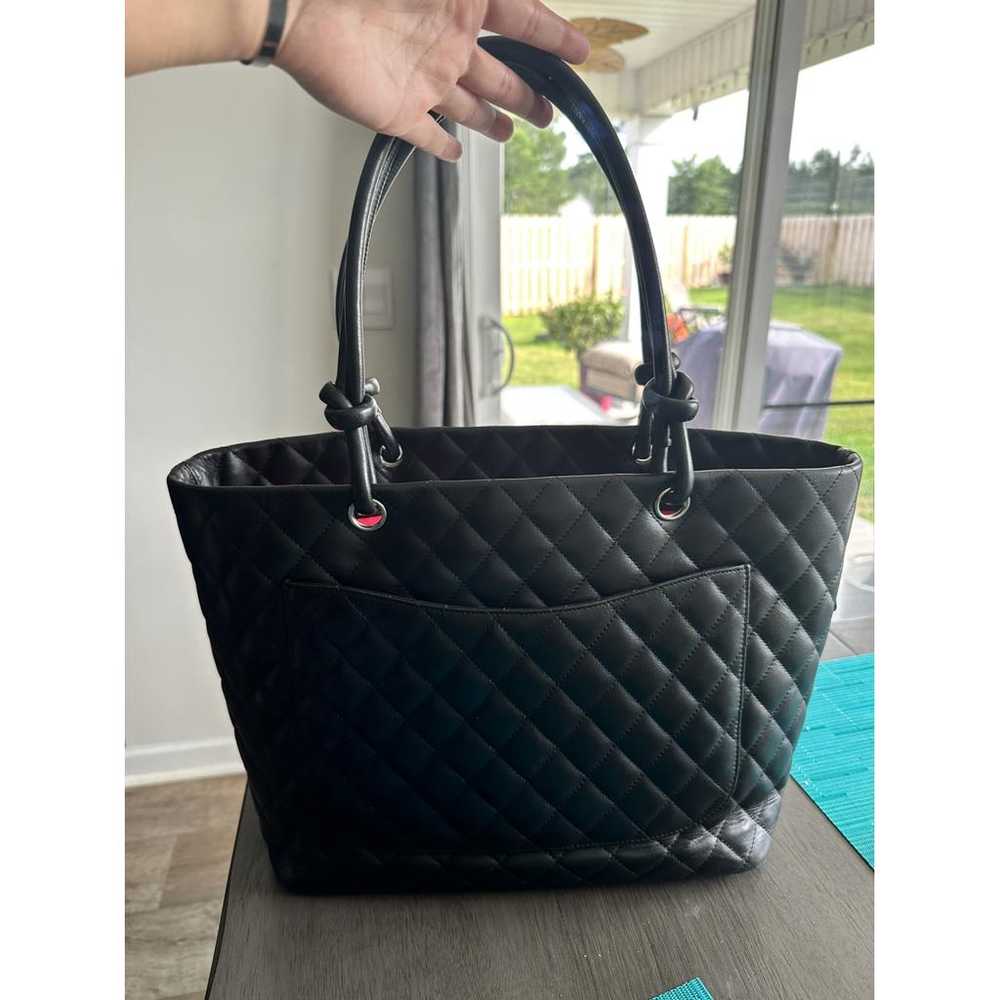 Chanel Cambon leather handbag - image 3