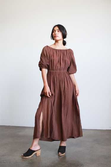 Oaxacan Gauzy Off Shoulder Midi Dress