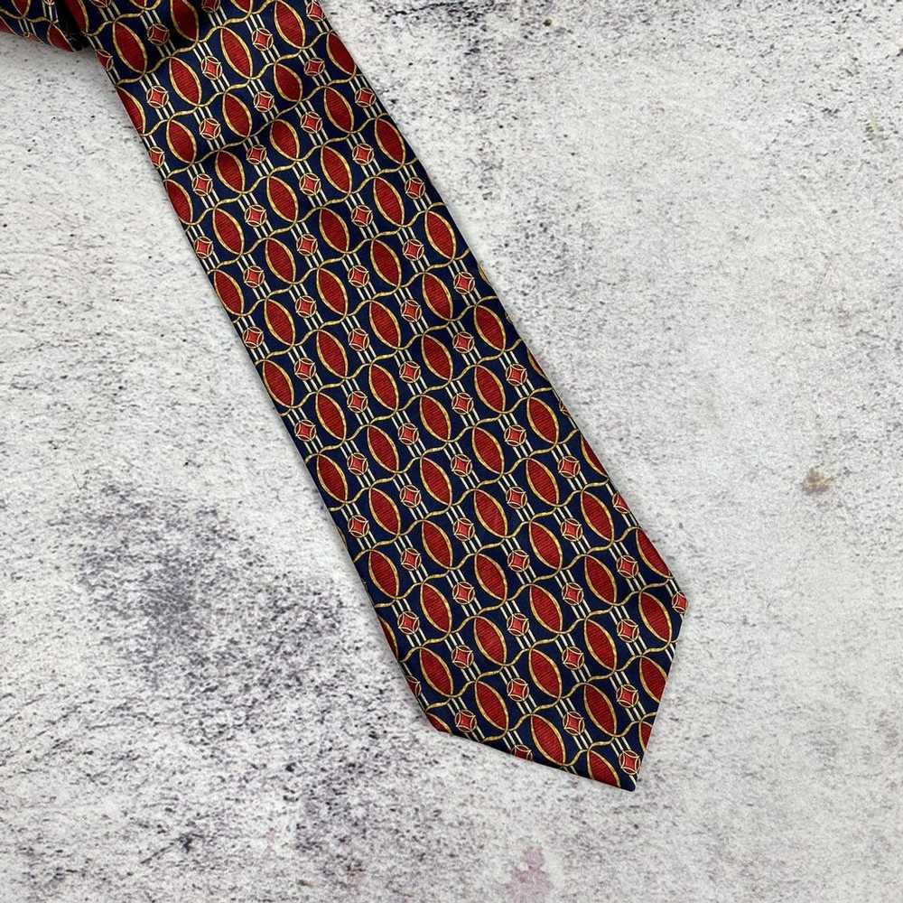 Lanvin Lanvin Men’s Tie Pure Silk Red Navy - image 2