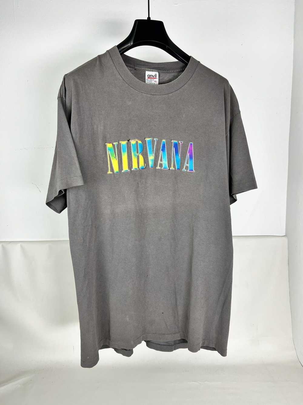 Vintage Vintage 90s Nirvana Rare Holograph T Shir… - image 1