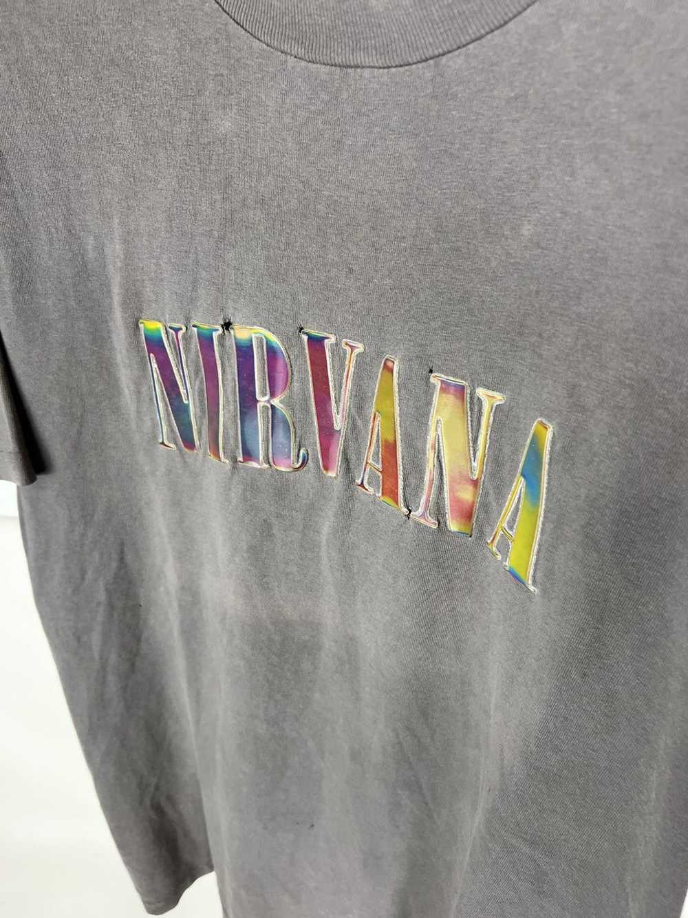 Vintage Vintage 90s Nirvana Rare Holograph T Shir… - image 2