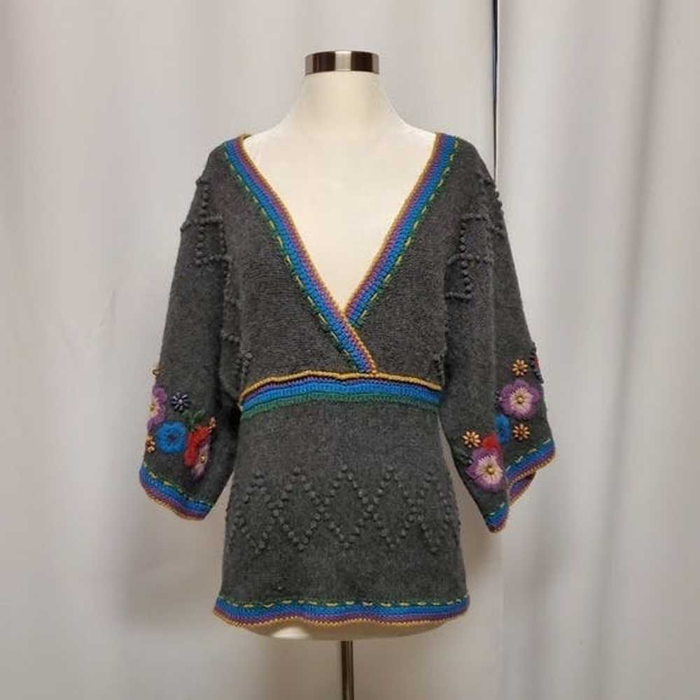 Vintage Vintage 70s Boho Wool Angora Rabbit Blend… - image 1