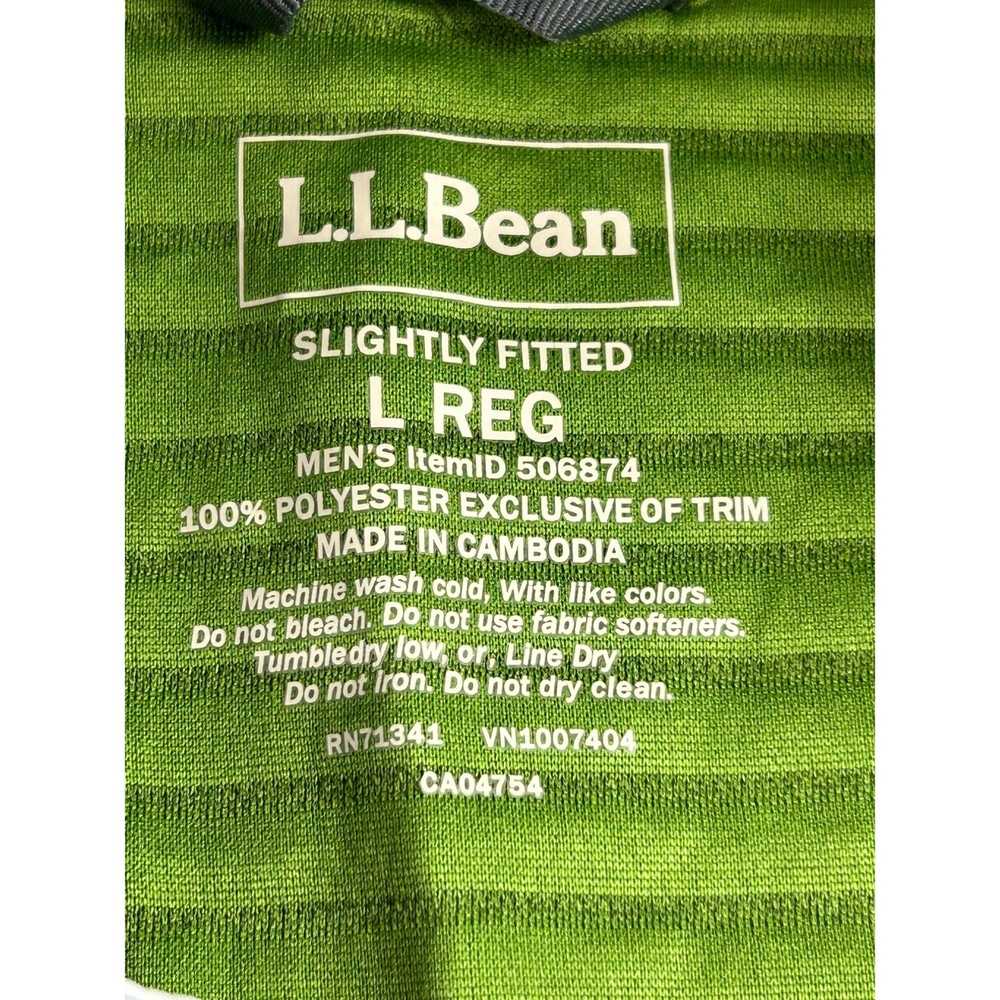 L.L. Bean LL Bean Green Quarter Snap Slightly Fit… - image 7
