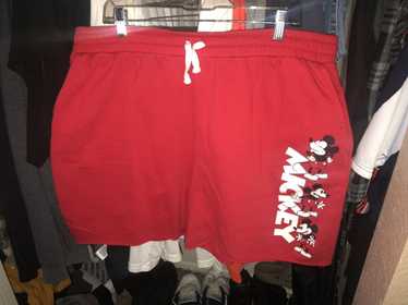 Disney × Streetwear Red Mickey Mouse Shorts - image 1