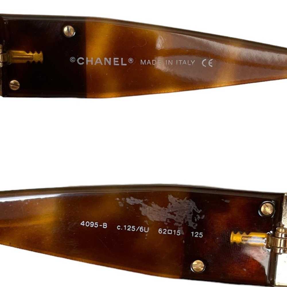 Chanel Chanel sunglasses vintage diamante logo ri… - image 3