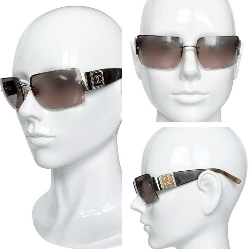 Chanel Chanel sunglasses vintage diamante logo ri… - image 4