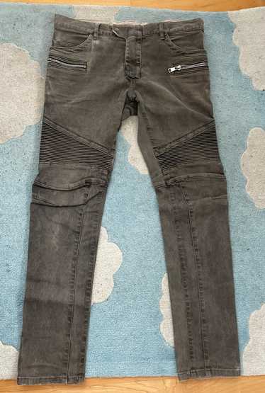 Balmain BalmBALMAIN DISTRESSED SKINNY BIKER JEANS 