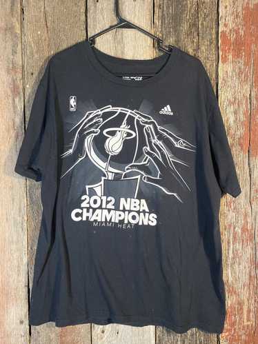 Adidas Miami Heat T Shirt Men SIZE 2X White 2012 NBA Champions