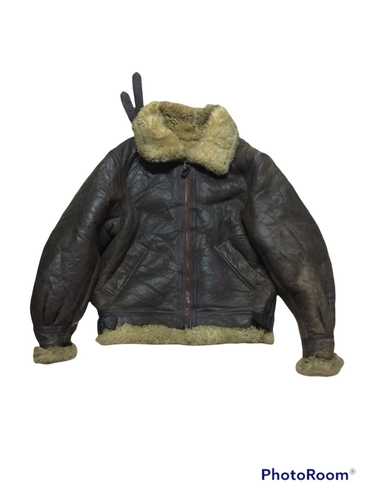 Avirex × Leather Jacket × Sheepskin Coat Leather … - image 1