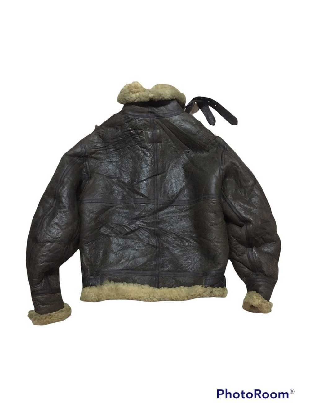 Avirex × Leather Jacket × Sheepskin Coat Leather … - image 2
